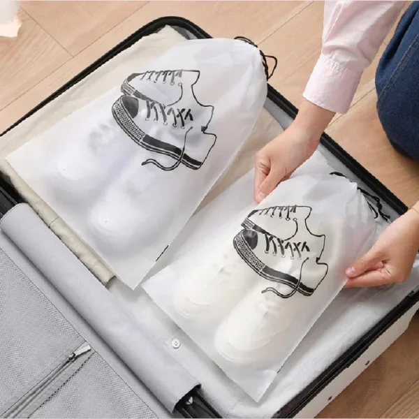 Claro – Clear Drawstring Shoe Bags (Pack of 10)