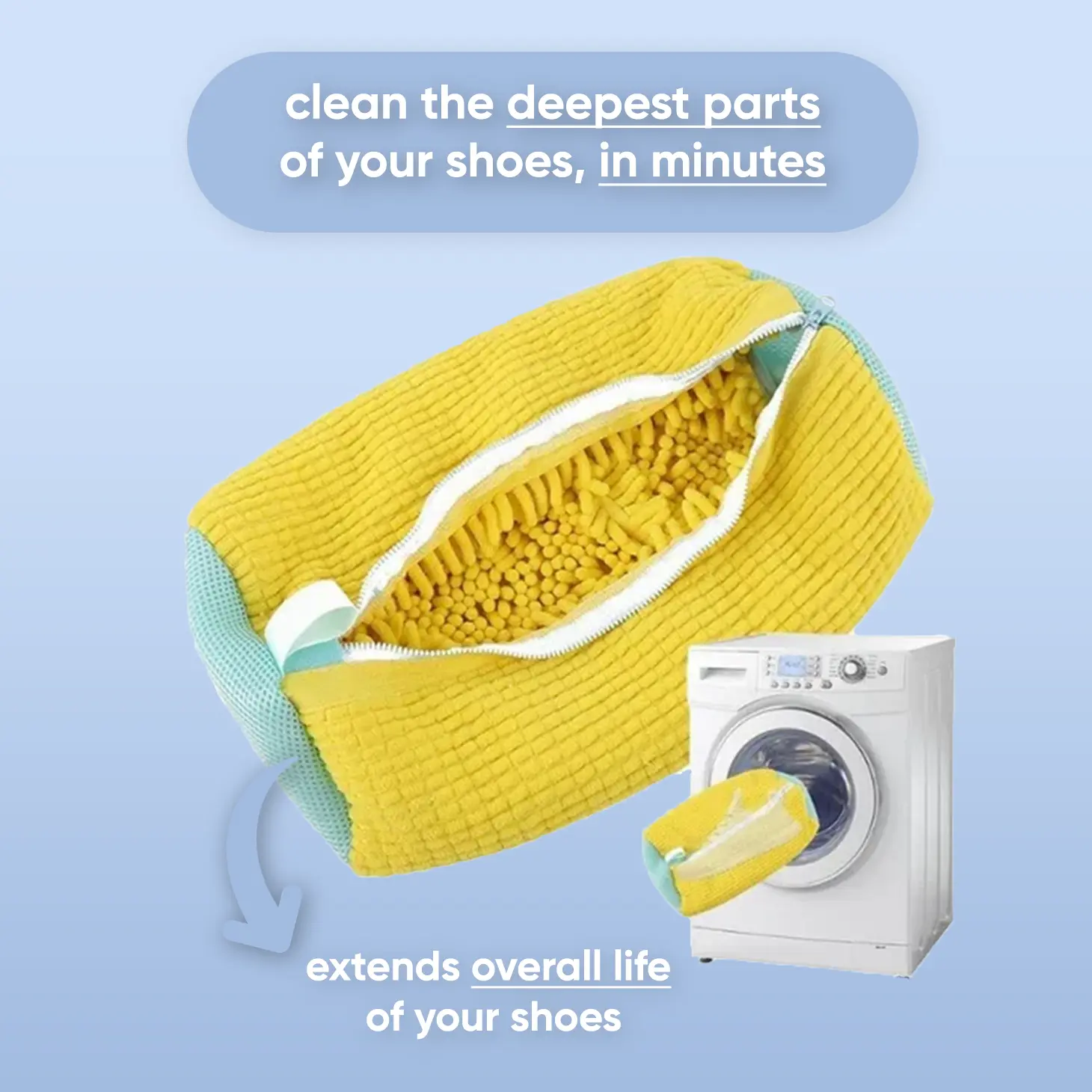 Fluffie bag and washing machine