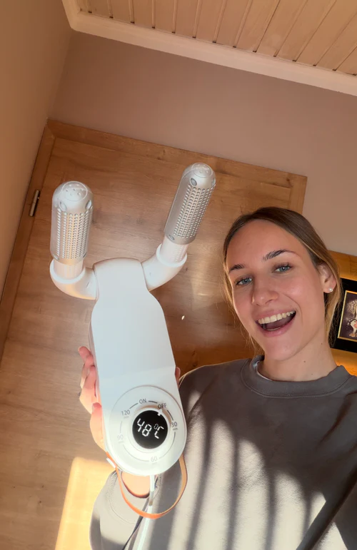 Happy customer with Dryon shoe dryer