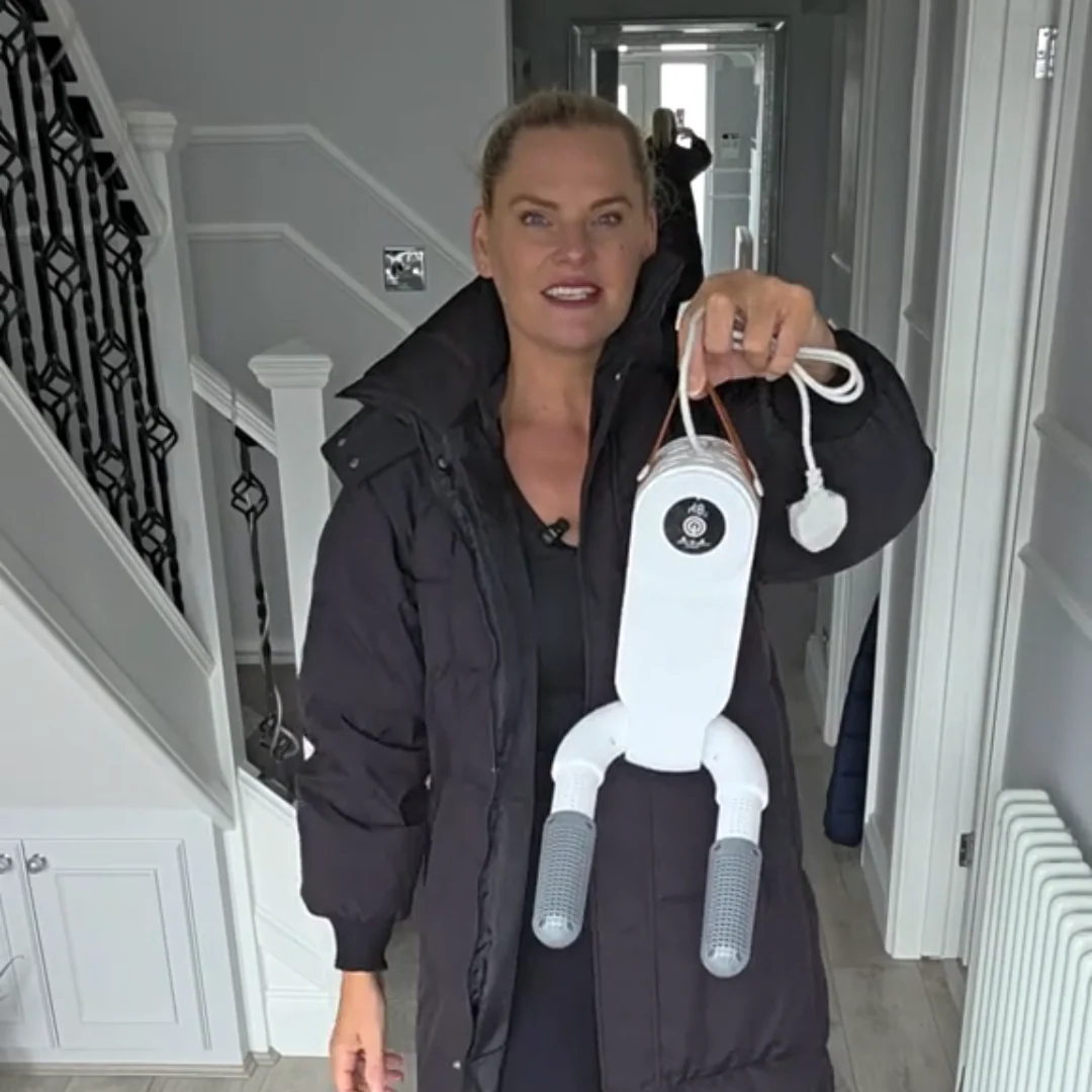 Customer showing Dryon shoe dryer